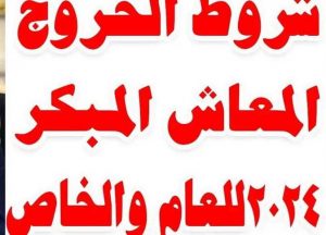 المعاش المبكر في القانون الجديد 2024