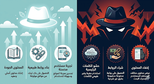 القبعة البيضاء والسوداء في سيو